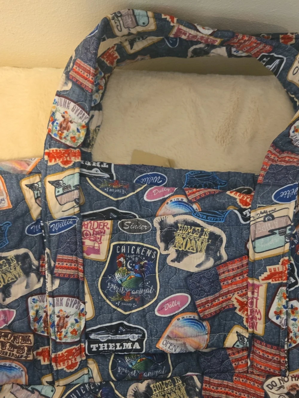 Junk Gypsy Denim Patches Duffle Bag